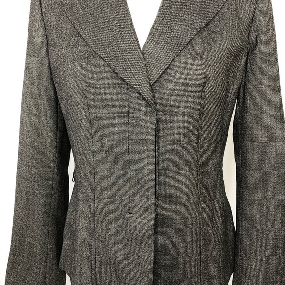 Ann Taylor Gray Wool Fitted Stretch Blazer - Picture 3 of 8